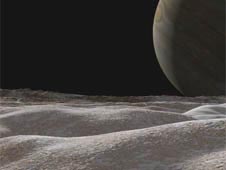 Artist concept of Europa and Jupiter