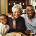 An image of a mult-generational African-American family