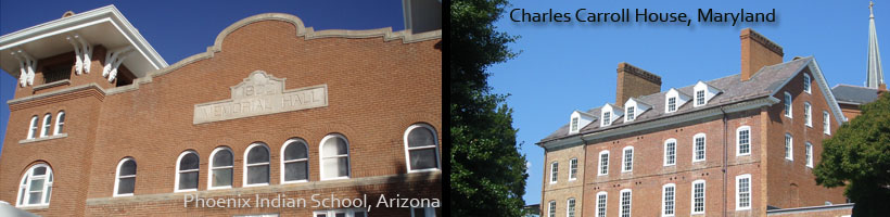 Banner: Phoenix Indian School, AZ; Charles Carroll House, MD