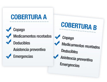 Comparación simple de dos opciones de cobertura de seguro