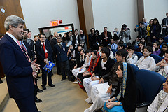 Secretary Kerry Chats With Young Afghan Musicians