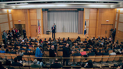 Secretary Kerry Engages Students at a Foreign Policy Classroom