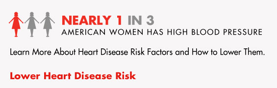 Graphic showing 1 in 3 American women has high blood pressure