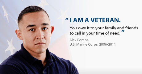I am a Veteran. VA gave me the opportunity to connect with people who are looking out for me and really care. -Pete Martinez, U.S. Marine Corps, 1989-1993