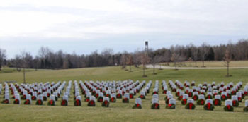 Wreaths Across America - 2009 Indiana Veterans' Memorial Cemetery, Madison, Indiana