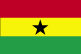Flag of Ghana is three equal horizontal bands of red at top, yellow, and green with a large black five-pointed star centered in the yellow band. 2003.
