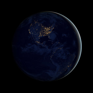 Image of the Earth at night.