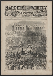 The Inaugural Procession at Washington Passing the Gate of the Capitol Grounds