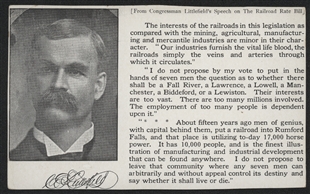 Charles Edgar Littlefield Campaign Postcard