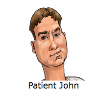 John Alleman, who suffered a heart attack last week, was the inspiration for the "Patient John" caricature that adorns the Heart Attack Grill’s menu and merchandise.