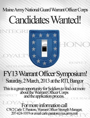 Maine warrant officer symposium flyer image