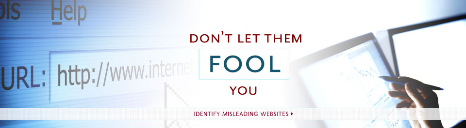 Don’t let them fool you.  Identify fake government websites.