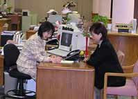 A photo of Customer service at Monterey Park, CA, branch of Omni Bank.