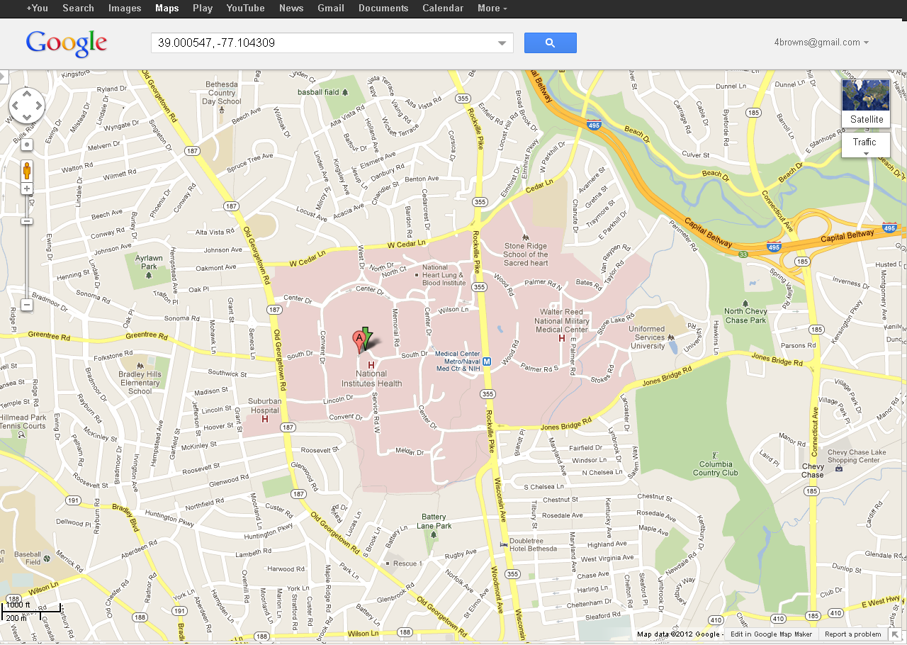 NIH Google Map