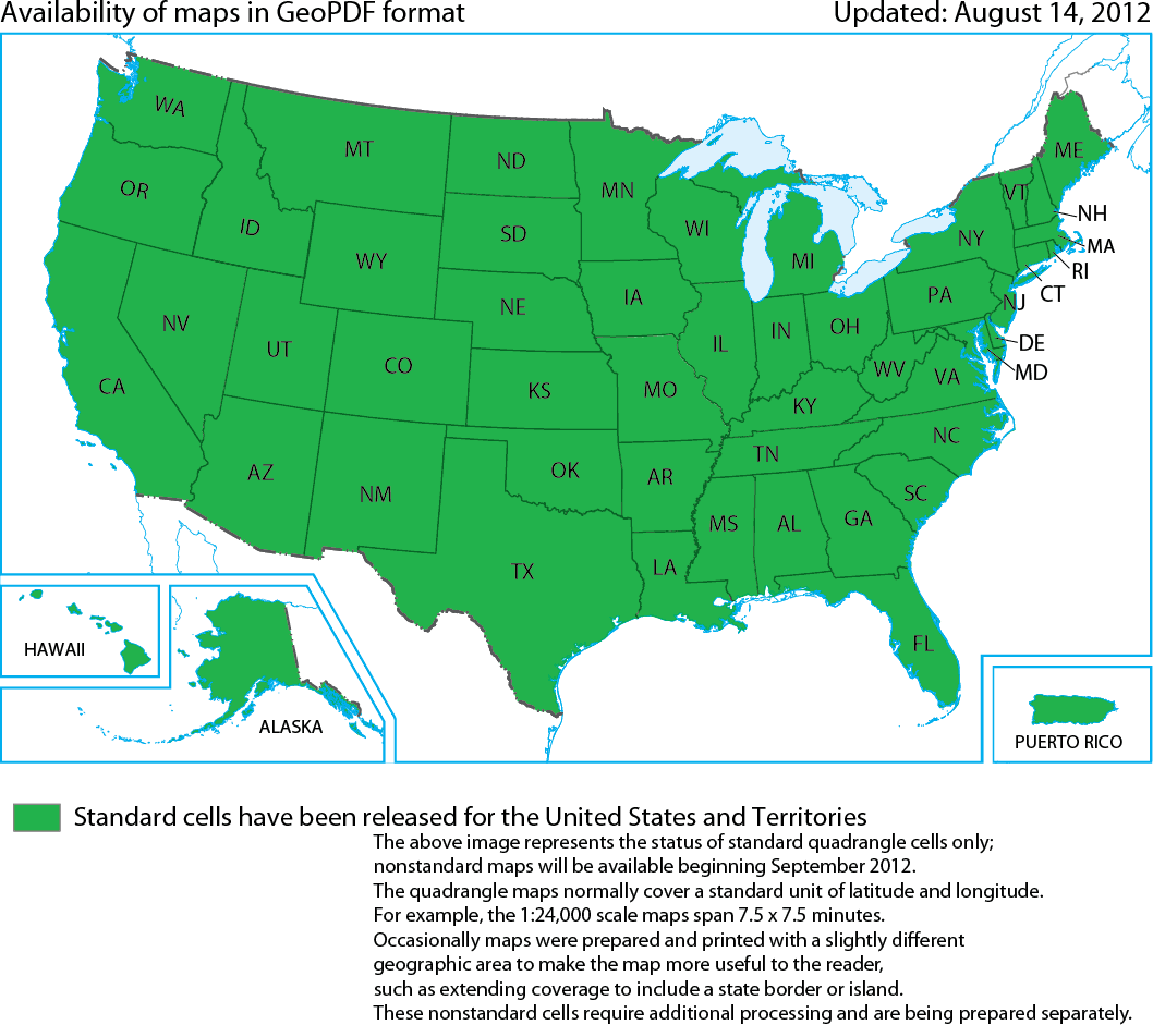 Image showing project status of Historical Topographic Map Collection