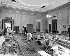 Northeast View of the State Dining Room during the White House Renovation, 01/23/1952