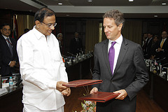 Secretary Geithner with Indian Finance Minister Chidambaram