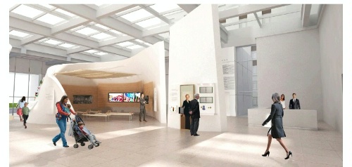 Date: 07/27/2012 Description: Rendering of orientation theater and Inside the Secretary's Day exhibit, U.S. Diplomacy Center - State Dept Image