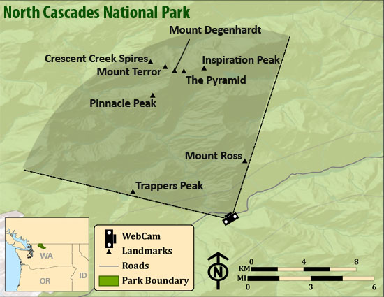 webcam location and view angle map