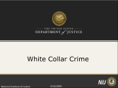 Still image linking to the recorded seminar White Collar Crime, uses Adobe Presenter