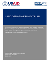 Cover of the USAID Open Government Plan - click to read