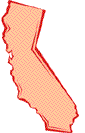 Stylized graphic representation of a map of the state of California