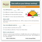 Explaining Your Kidney Test Results. A Tear-off Pad for Clinical Use