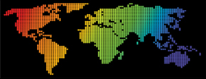 Global Rainbow Long Black Background HIV / AIDS