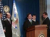 SEC Enforcement Director Robert Khuzami announces charges against billionaire Raj Rajaratnam for insider trading at a news conference in New York City on Oct. 16, 2009.