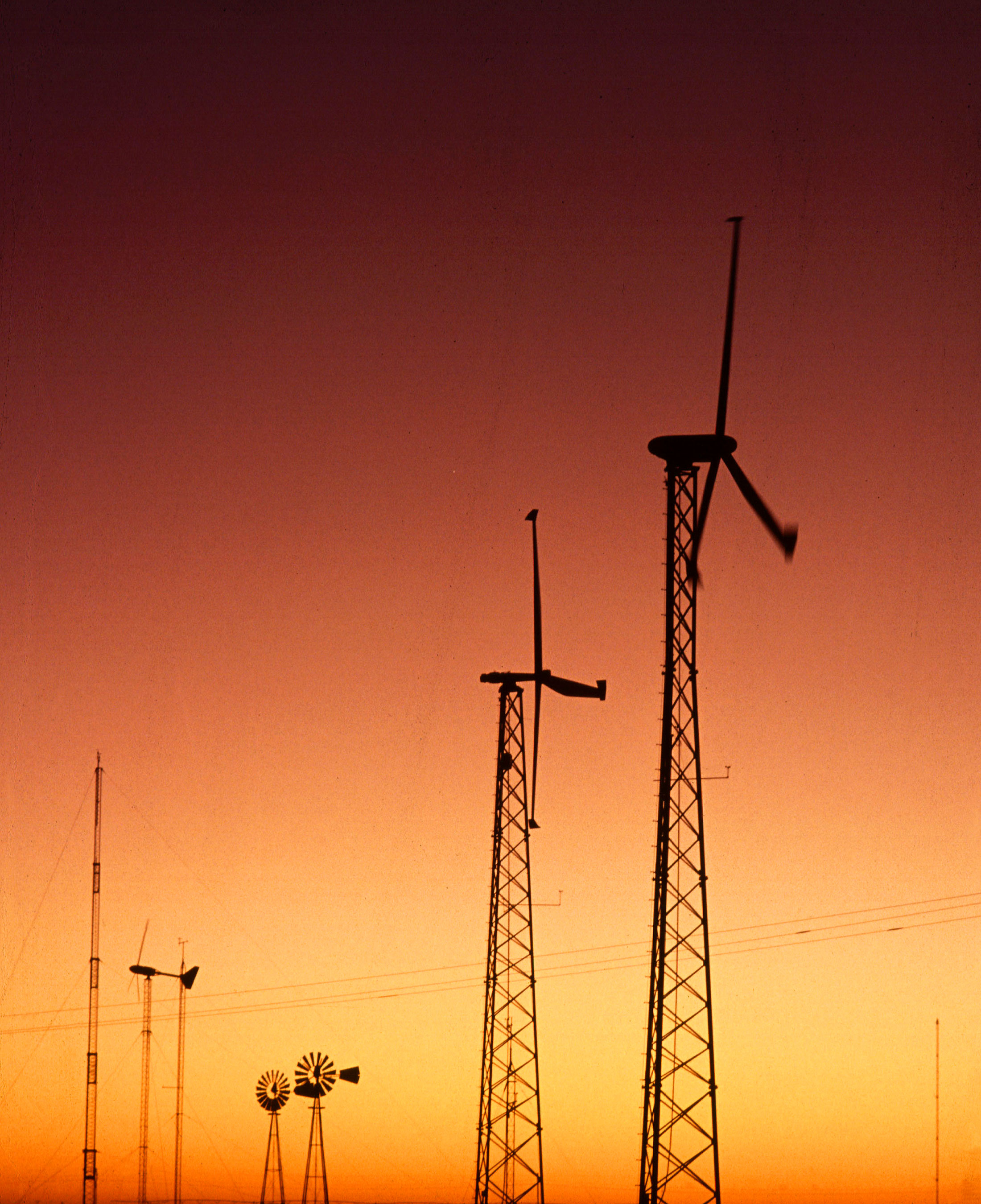 ARS windmills at dusk