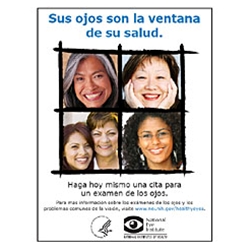 Afiche sus Ojos Son la Ventana de su Salud, Versión 1 (Your Eyes Are The Windows To Your Health Poster, Version 1.)