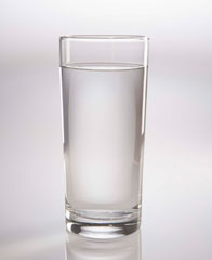 A glass of water.