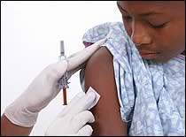 Boy Preparing for an Immunization