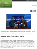 SHAHEEN HOLDS TOWN HALL IN BERLIN