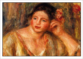 Renoir painting, Madeleine Leaning on Her Elbow with Flowers in Her Hair