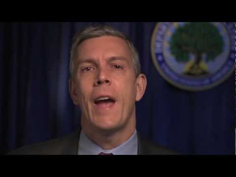 Education Secretary Arne Duncan reflects on the past year of bullying prevention activities and encourages a shift from talking about bullying to taking action, as we all have a role to play in preventing and responding to bullying. Secretary Duncan then announces the re-launch of StopBullying.gov, which features concrete steps for everyone to take.
