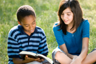 two kids reading