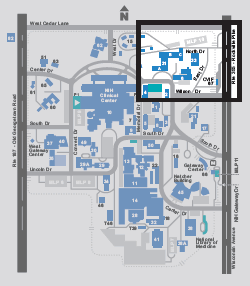 Detailed Accessibility Map of Main Campus, Northeast Section