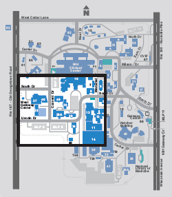 Detailed Accessibility Map of Main Campus, SouthWest Section