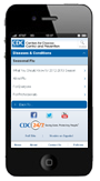 El sitio web móvil de los CDC proporciona un subgrupo de los contenidos sobre la influenza, que se adaptan a las pantallas de iPhone, Android, y otros dispositivos manuales.