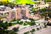 Aerial view of VA Nebraska-Western Iowa Health Care System at Omaha
