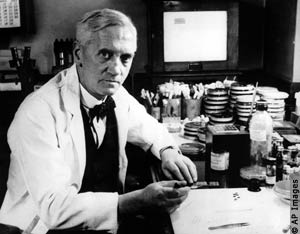 Man sitting at a laboratory desk