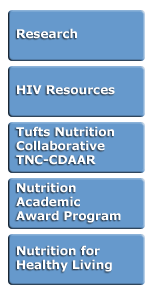 Navigation to Nutrition & HIV Research, Tufts Nutrition Collaborative, and the Nutrition Academic Award Program