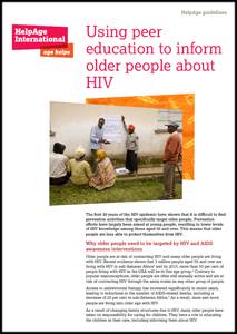 Using peer education to inform older people about HIV.