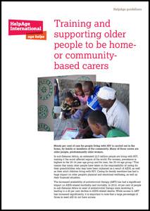 Training and supporting older people to be home- or community-based carers.