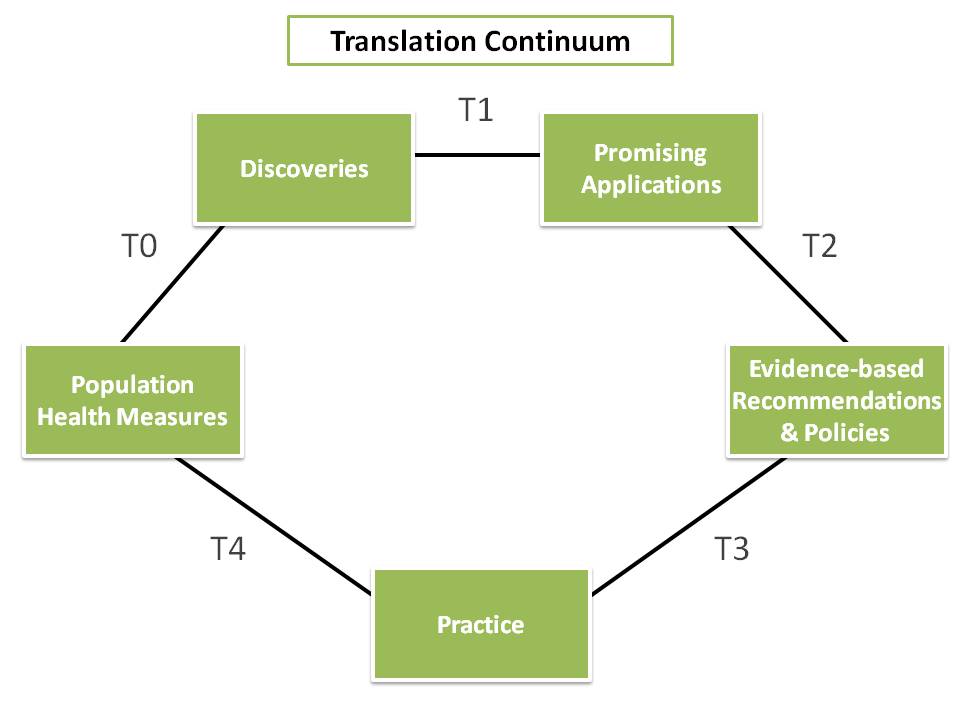 Figure 1 represents the Translation Continuum with Phases T0 through T4