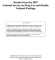 Results from the 2007 National Survey on Drug Use and Health (NSDUH): National Findings