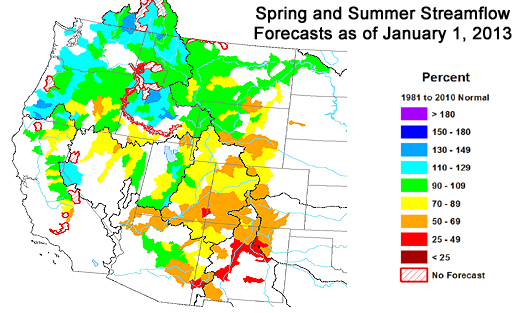 Spring and Summer Streamflow Forecasts