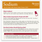 Tips for People with Chronic Kidney Disease - Sodium (Fact Sheet)