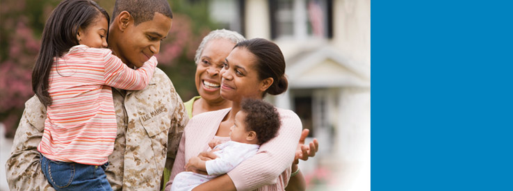 Image of military family